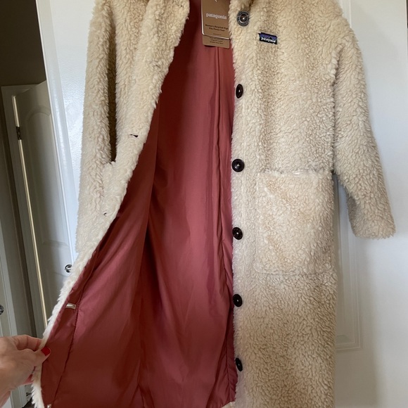 PATAGONIA BNWT Women's Recycled High-Pile Fleece Long Teddy Coat XS - Picture 5 of 7